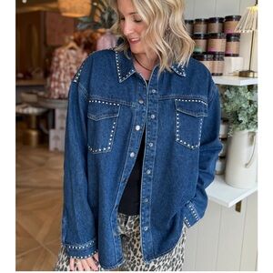Studded Denim Jacket from Cavenders